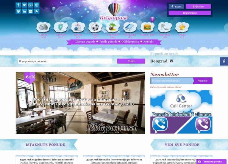 Portfolio prikaz projekta: BiGpopust