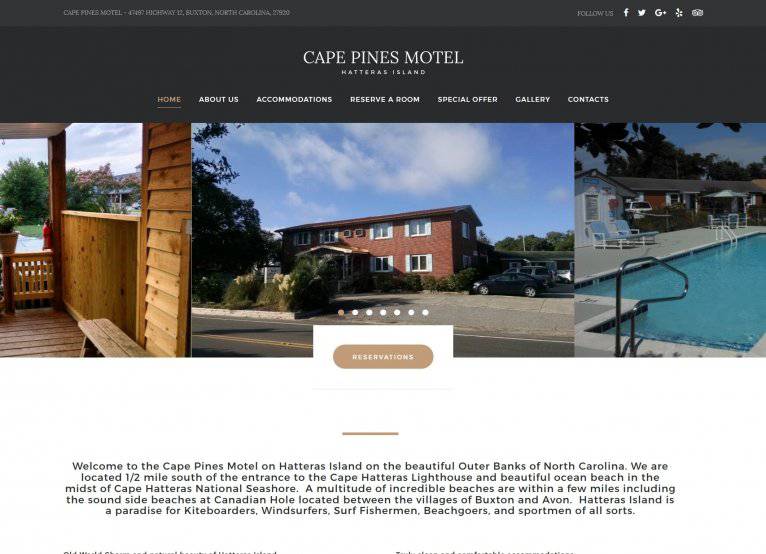 Portfolio prikaz projekta: Cape Pines Motel