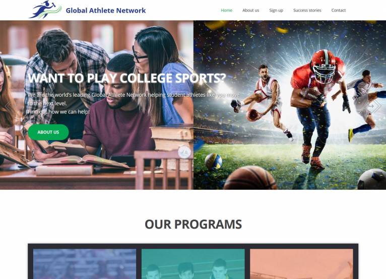 Portfolio prikaz projekta: Global Athlete Network