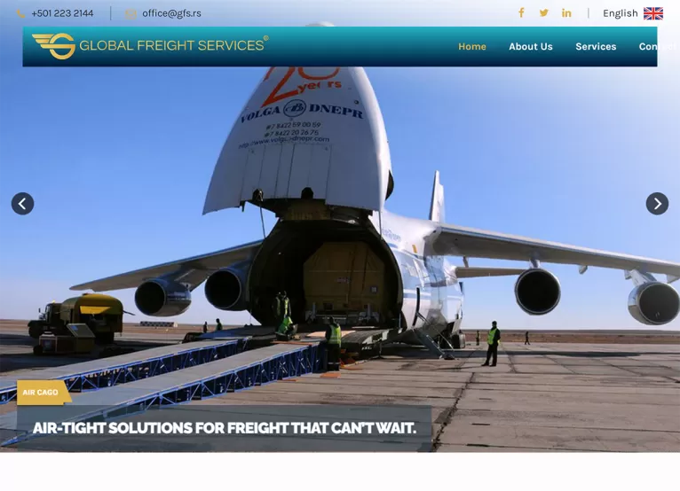 Portfolio prikaz projekta: Global Freight Services