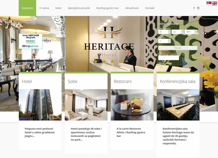 Portfolio prikaz projekta: Hotel Heritage