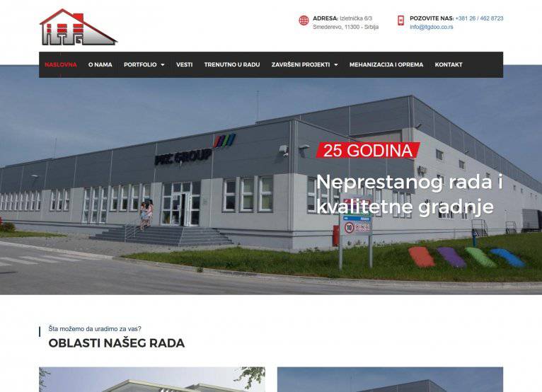 Portfolio prikaz projekta: ITG Inženjering