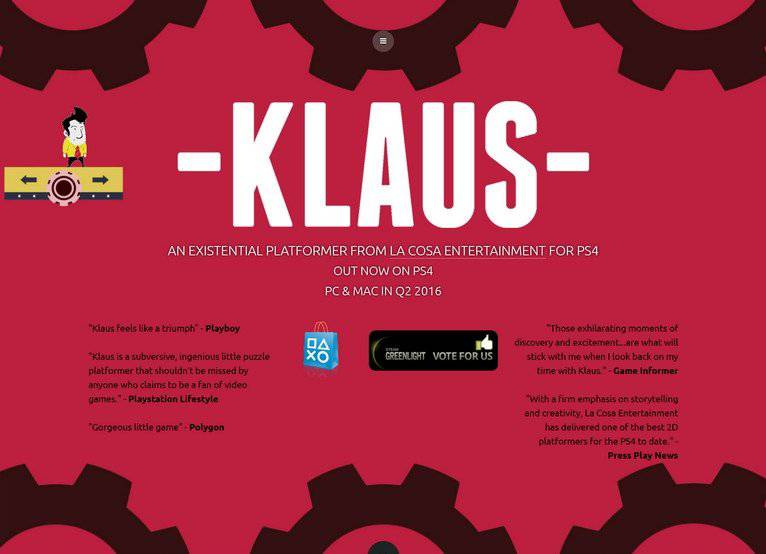 Portfolio prikaz projekta: Klaus igra