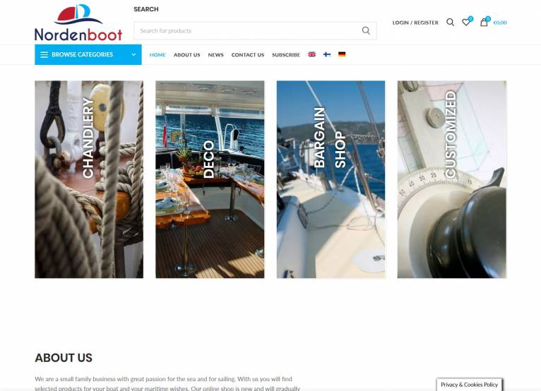 Portfolio prikaz projekta: Norden Boot
